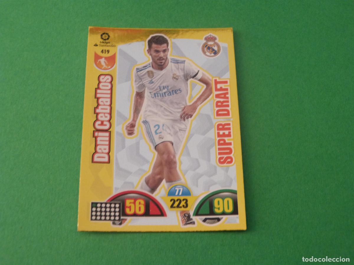 Cromos de f&uacute;tbol: TRADING CARD FUTBOL CEBALLOS REAL MADRID C.F. N&ordm; 419 LIGA ADRENALYN XL 2017-2018/17-18 PANINI