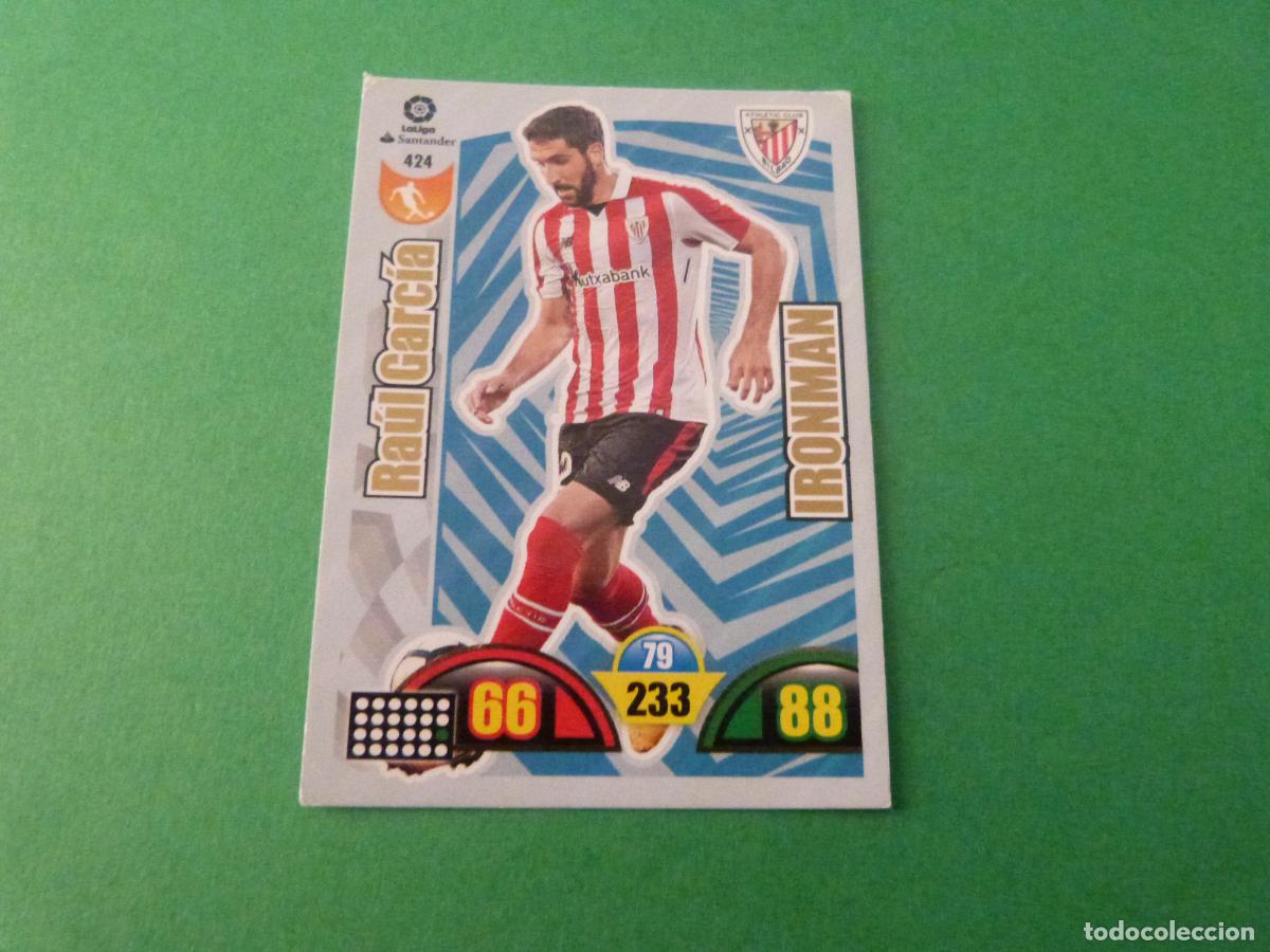 Cromos de f&uacute;tbol: TRADING CARD FUTBOL RAUL GARCIA ATH.BILBAO N&ordm; 424 LIGA ADRENALYN XL 2017-2018/17-18 PANINI