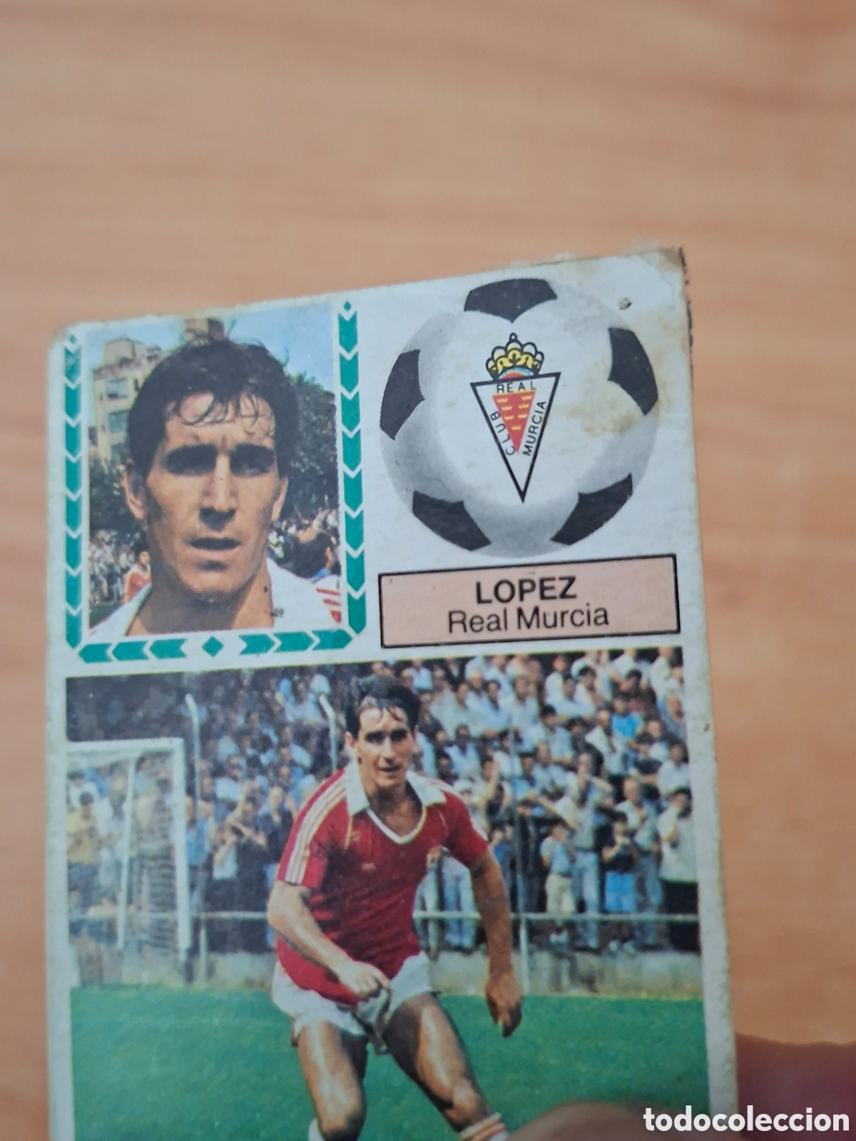 Cromos de f&uacute;tbol: Este 83 84 lopez Murcia corregido despegado ver fotos