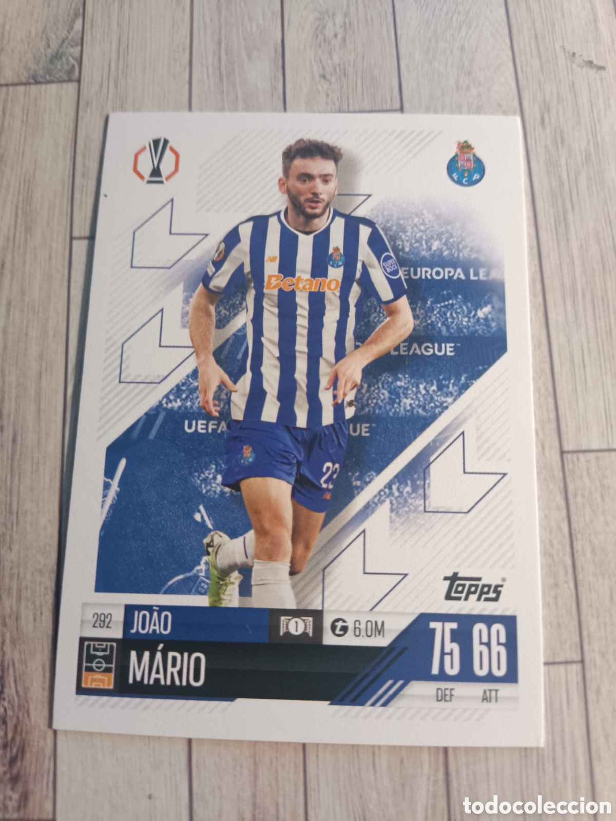 Cromos de f&uacute;tbol: 292 JOAO MARIO OPORTO PORTO FC CHAMPIONS MATCH ATTAX TOPPS 2024 2025 24 25