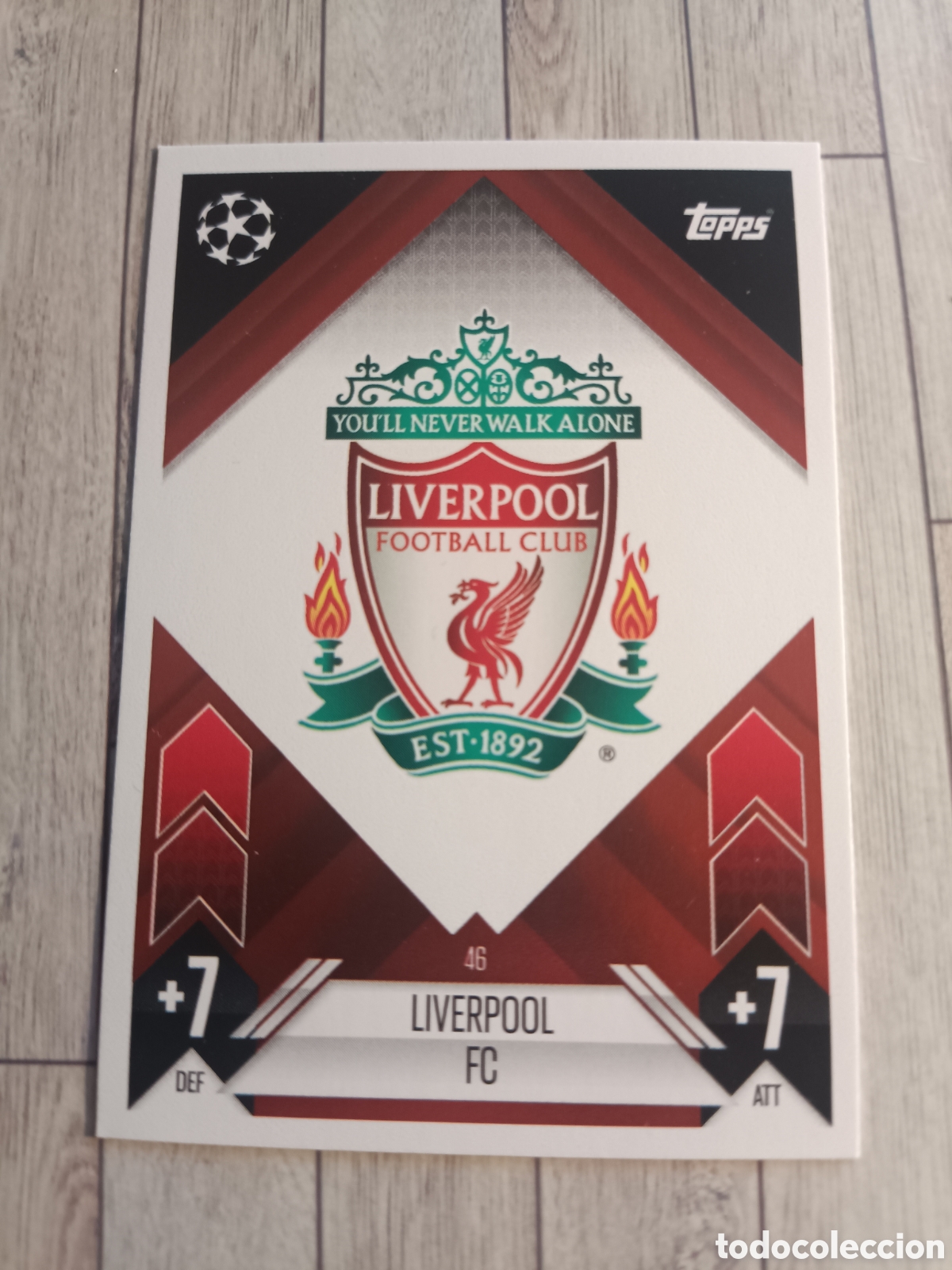 Cromos de f&uacute;tbol: 46 ESCUDO LIVERPOOL CHAMPIONS MATCH ATTAX TOPPS 2024 2025 24 25