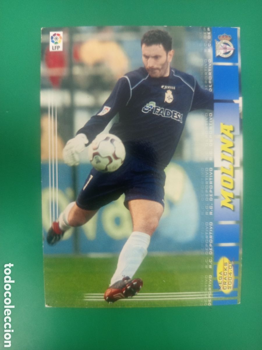 Cromos de f&uacute;tbol: ❇️ CROMO MOLINA DEPORTIVO DE LA CORU&Ntilde;A MEGACRACKS MGKS 04 05 2004 2005 PANINI SPORTS ❇️
