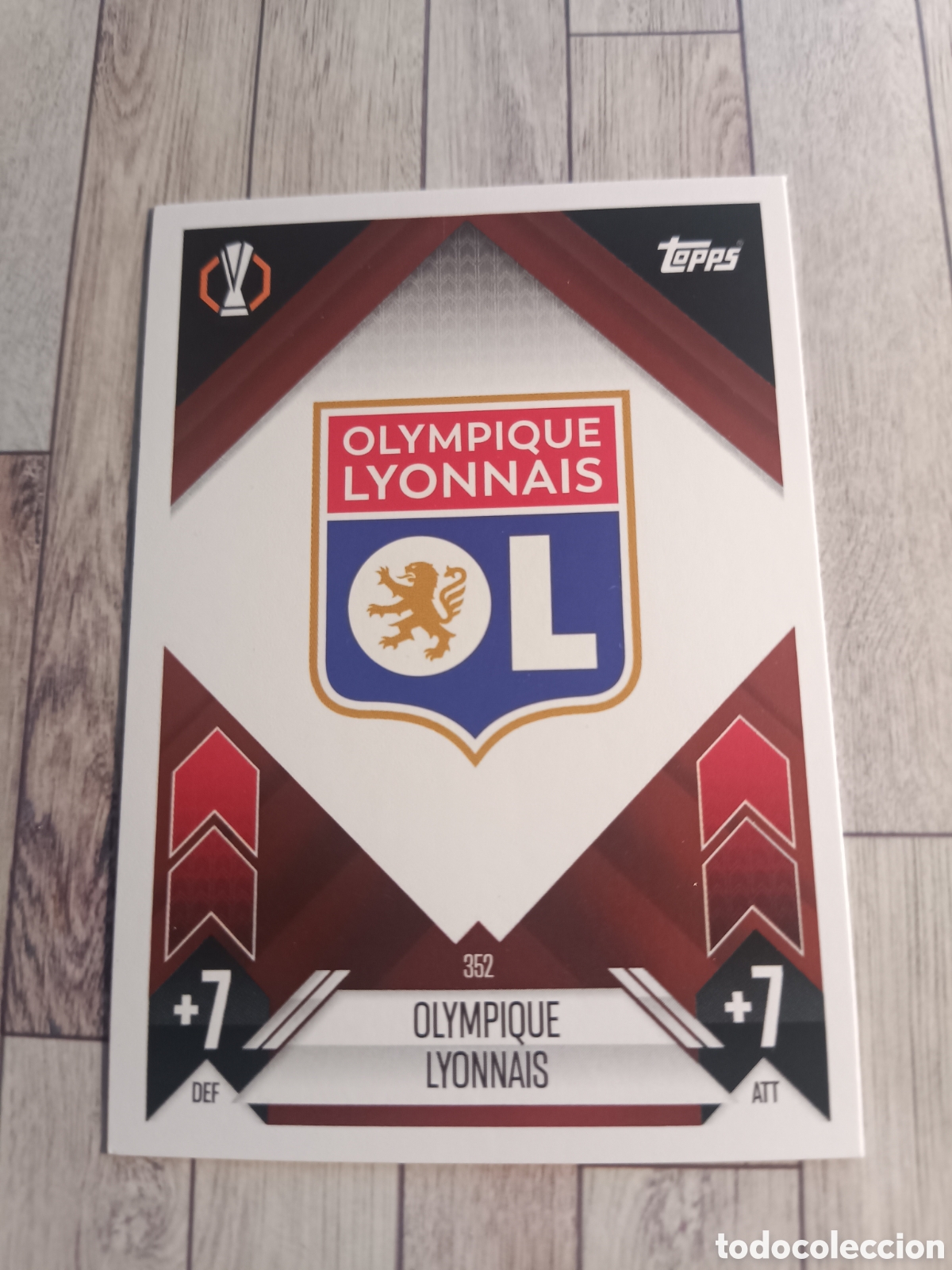 Cromos de f&uacute;tbol: 352 ESCUDO OLYMPIQUE DE LYONNAIS CHAMPIONS MATCH ATTAX TOPPS 2024 2025 24 25