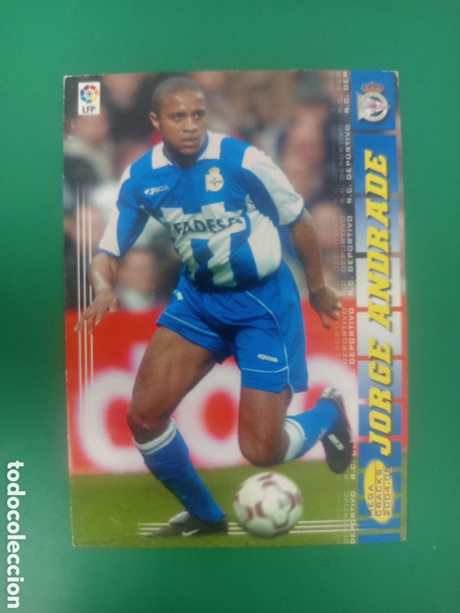 Cromos de f&uacute;tbol: ❇️ CROMO JORGE ANDRADE DEPORTIVO DE LA CORU&Ntilde;A MEGACRACKS MGKS 04 05 2004 2005 PANINI SPORTS ❇️