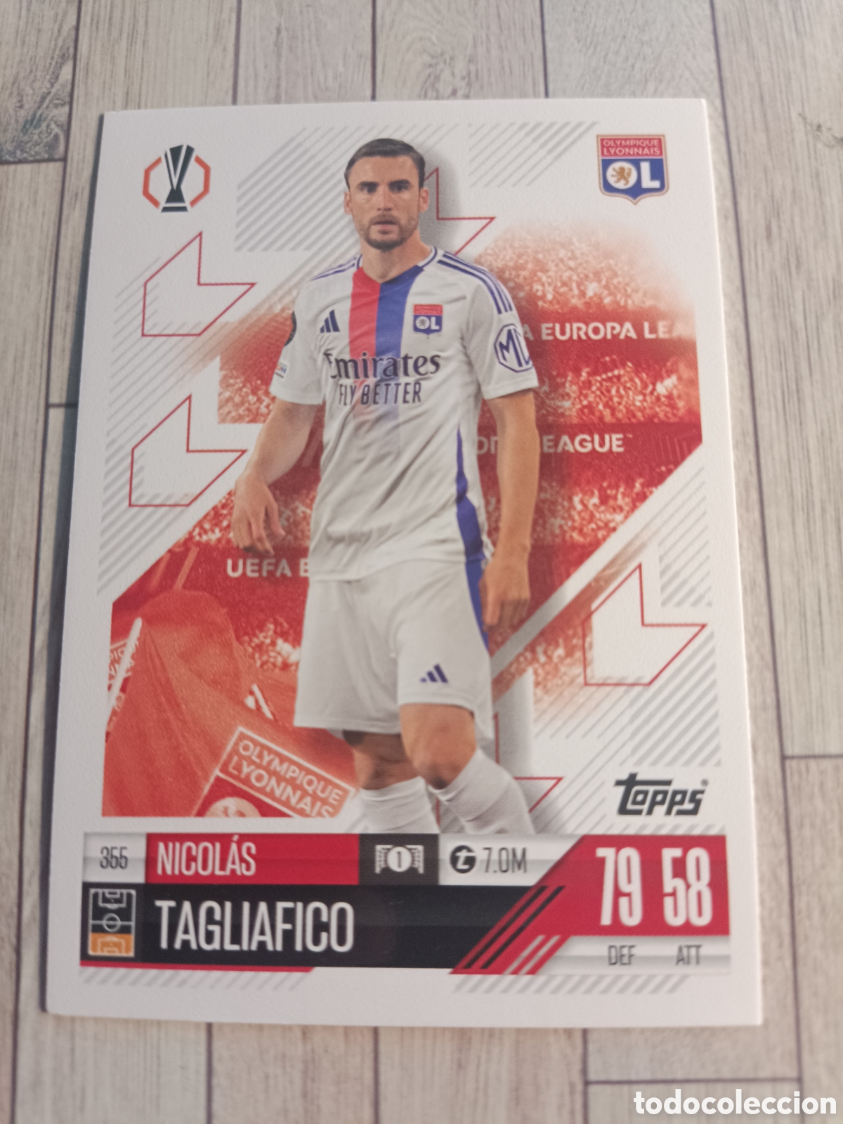 Cromos de f&uacute;tbol: 355 TAGLIAFICO OLYMPIQUE DE LYONNAIS CHAMPIONS MATCH ATTAX TOPPS 2024 2025 24 25