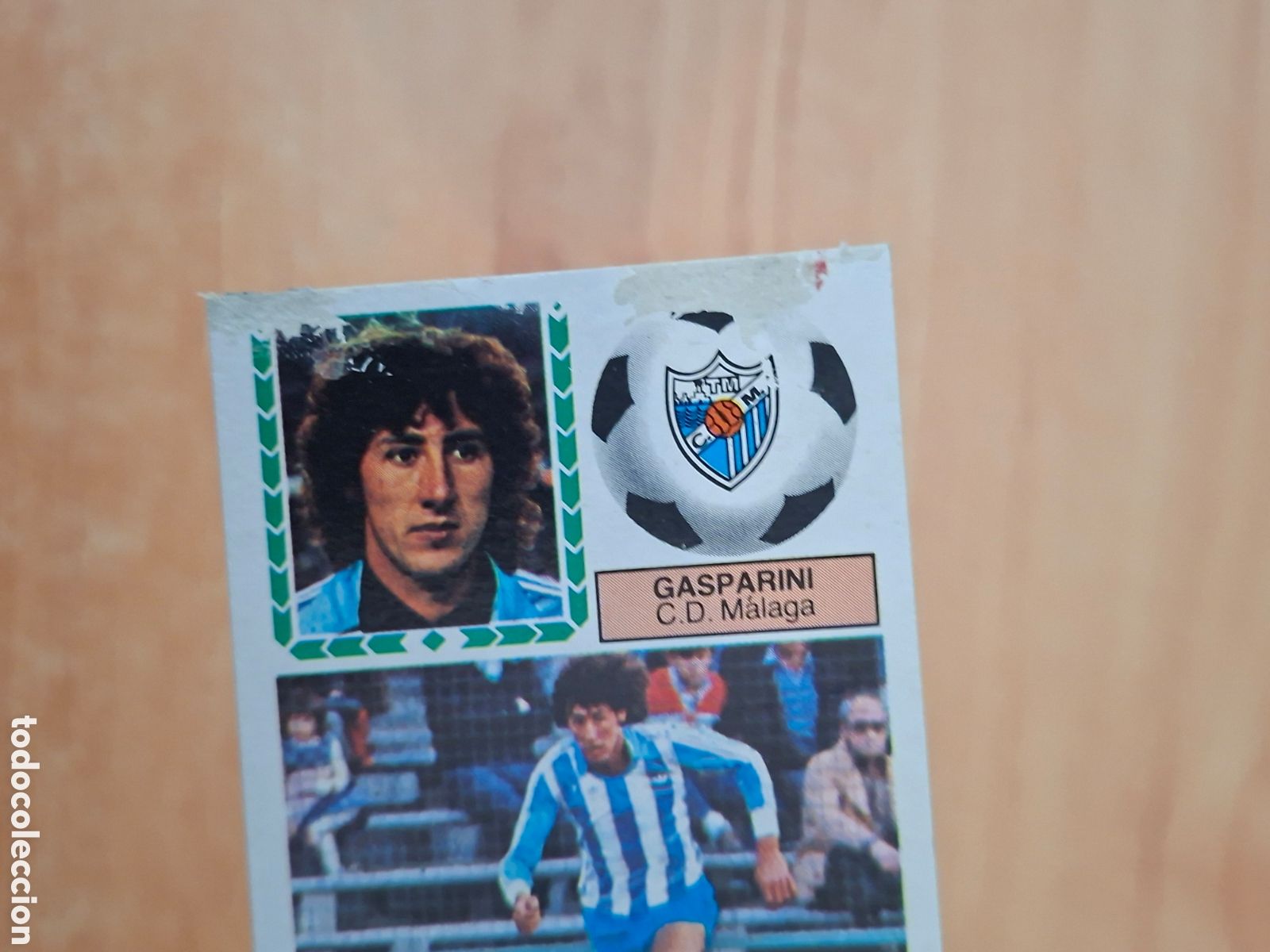 Cromos de f&uacute;tbol: Este 83 84 gasparini malaga mal estado por arriba baja despegado ver fotos