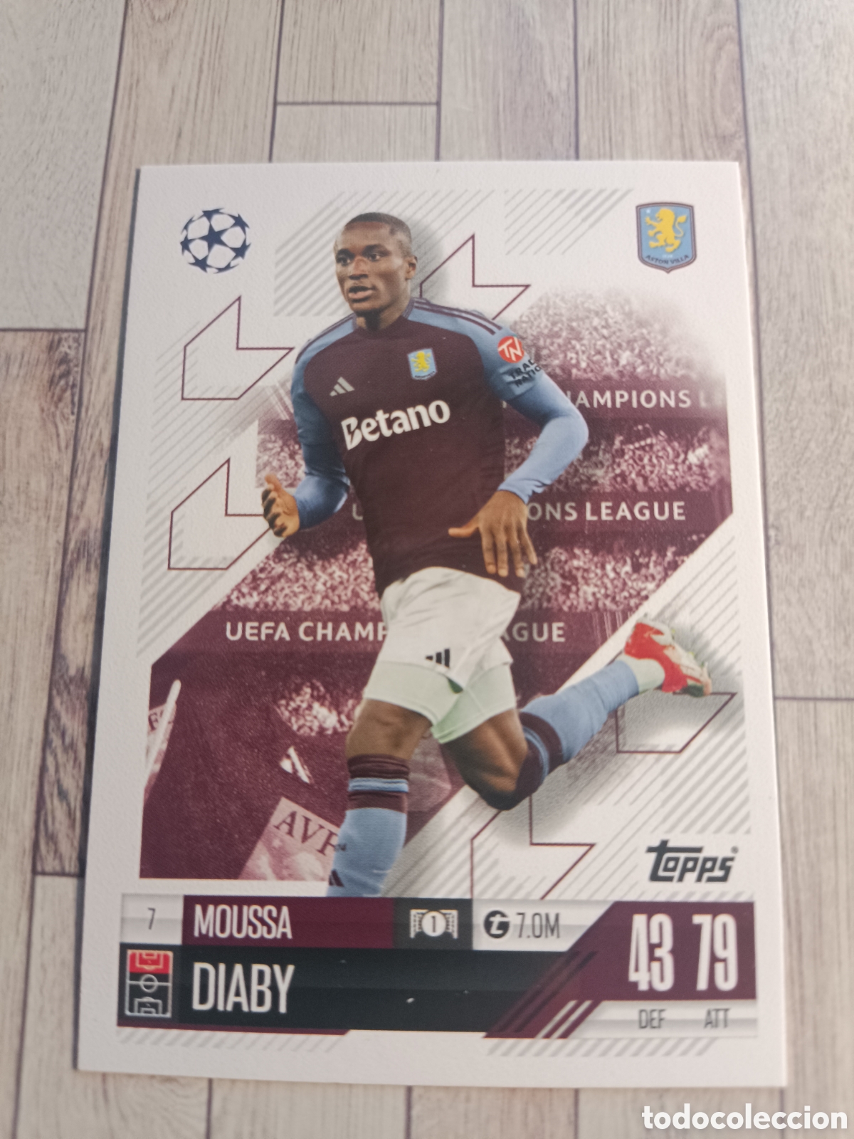 Cromos de f&uacute;tbol: 7 MOUSSA DIABY ASTON VILLA CHAMPIONS MATCH ATTAX TOPPS 2024 2025 24 25