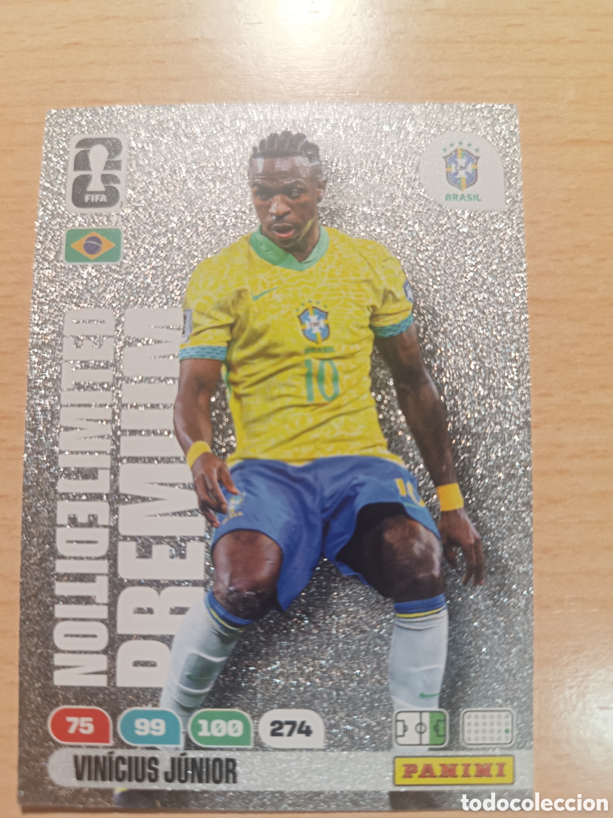 Cromos de f&uacute;tbol: VINICIUS JR VINI BRASIL BRAZIL LIMITED EDITION PREMIUM ADRENALYN FIFA WORLD CUP 2026 MUNDIAL 26
