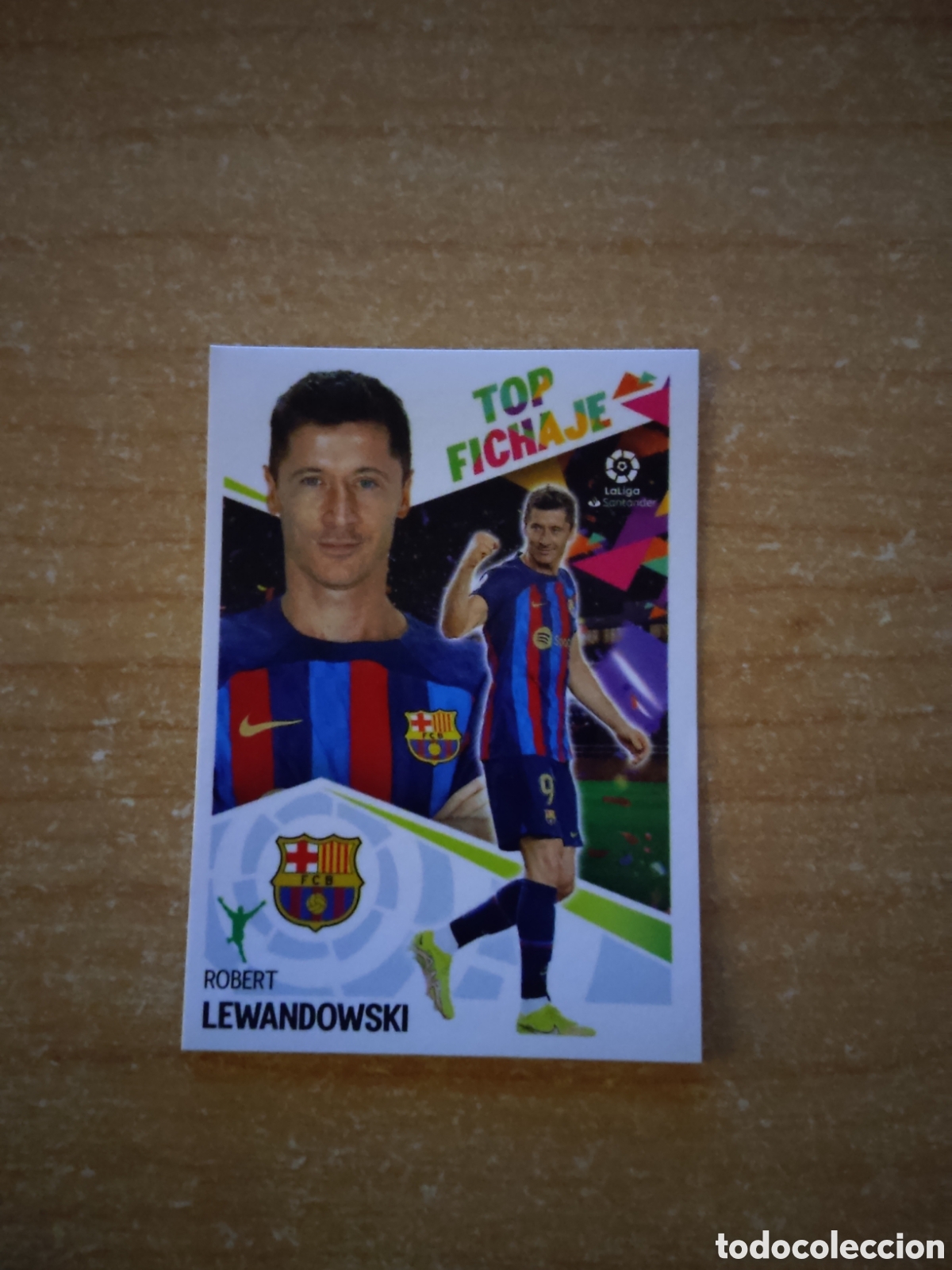 Cromos de f&uacute;tbol: 67 ROBERT LEWANDOWSKI BARCELONA TOP FICHAJE LIGA ESTE 2022 2023