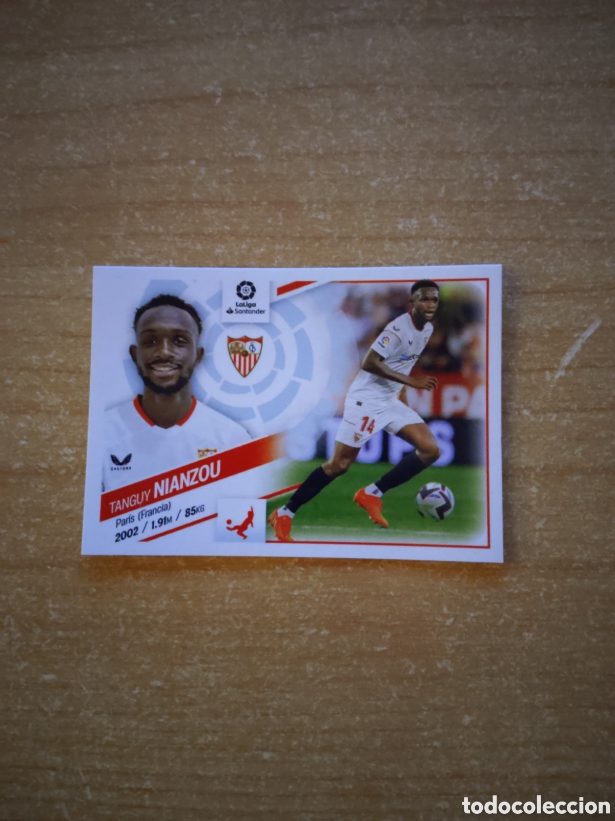 Cromos de f&uacute;tbol: 37 TANGUY NIANZOU SEVILLA ULTIMO FICHAJE LIGA ESTE 2022 2023