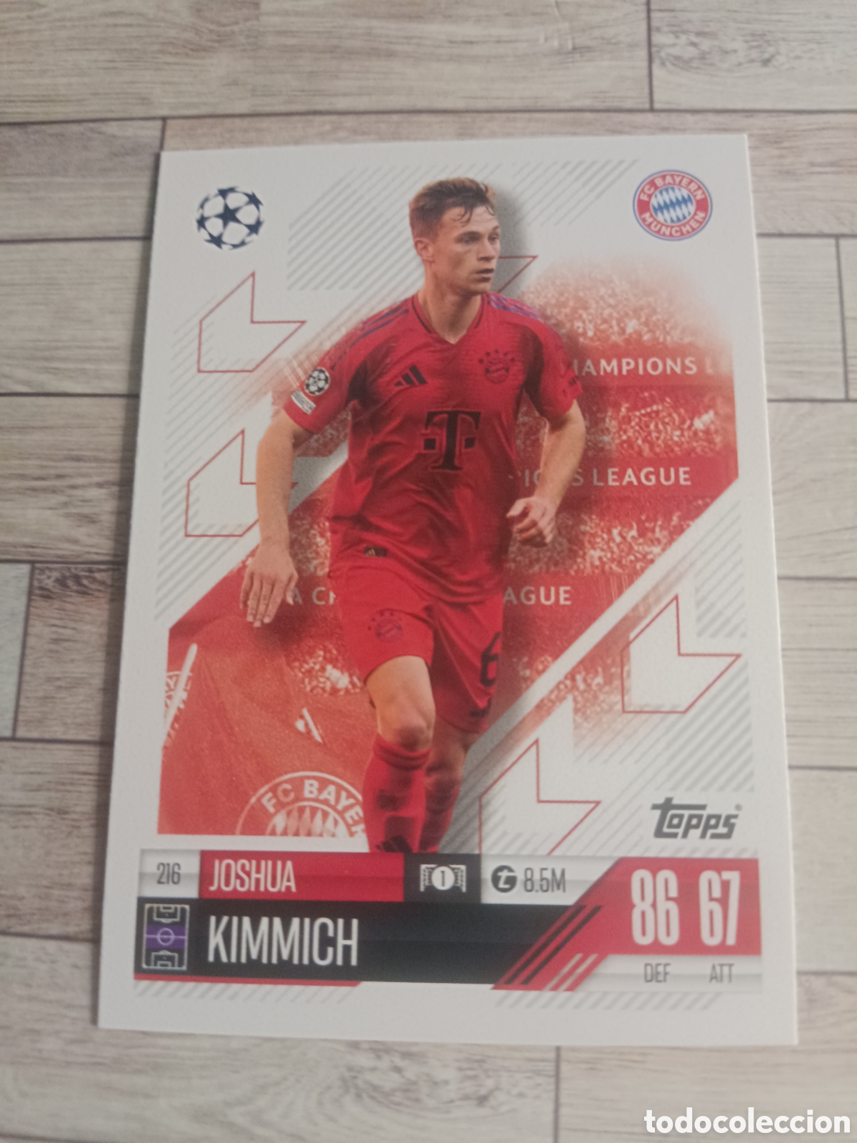 Cromos de f&uacute;tbol: 216 KIMMICH BAYERN MUNICH CHAMPIONS MATCH ATTAX TOPPS 2024 2025 24 25