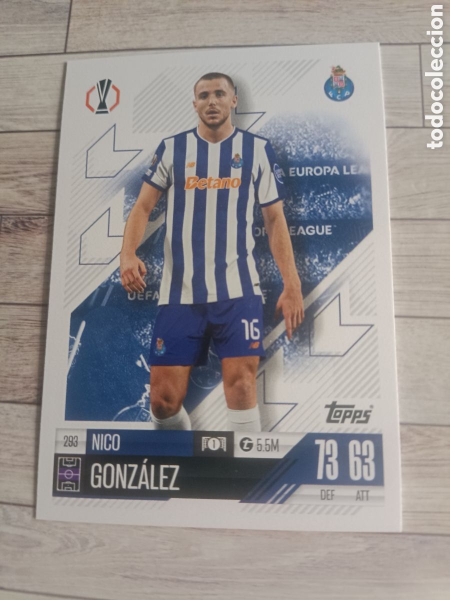 Cromos de f&uacute;tbol: 293 NICO GONZALEZ OPORTO PORTO FC CHAMPIONS MATCH ATTAX TOPPS 2024 2025 24 25