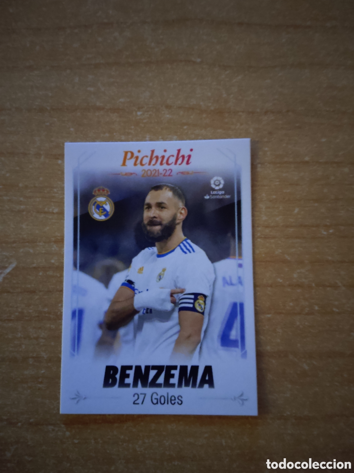 Cromos de f&uacute;tbol: 8 BENZEMA PICHICHI REAL MADRID LIGA ESTE 2022 2023