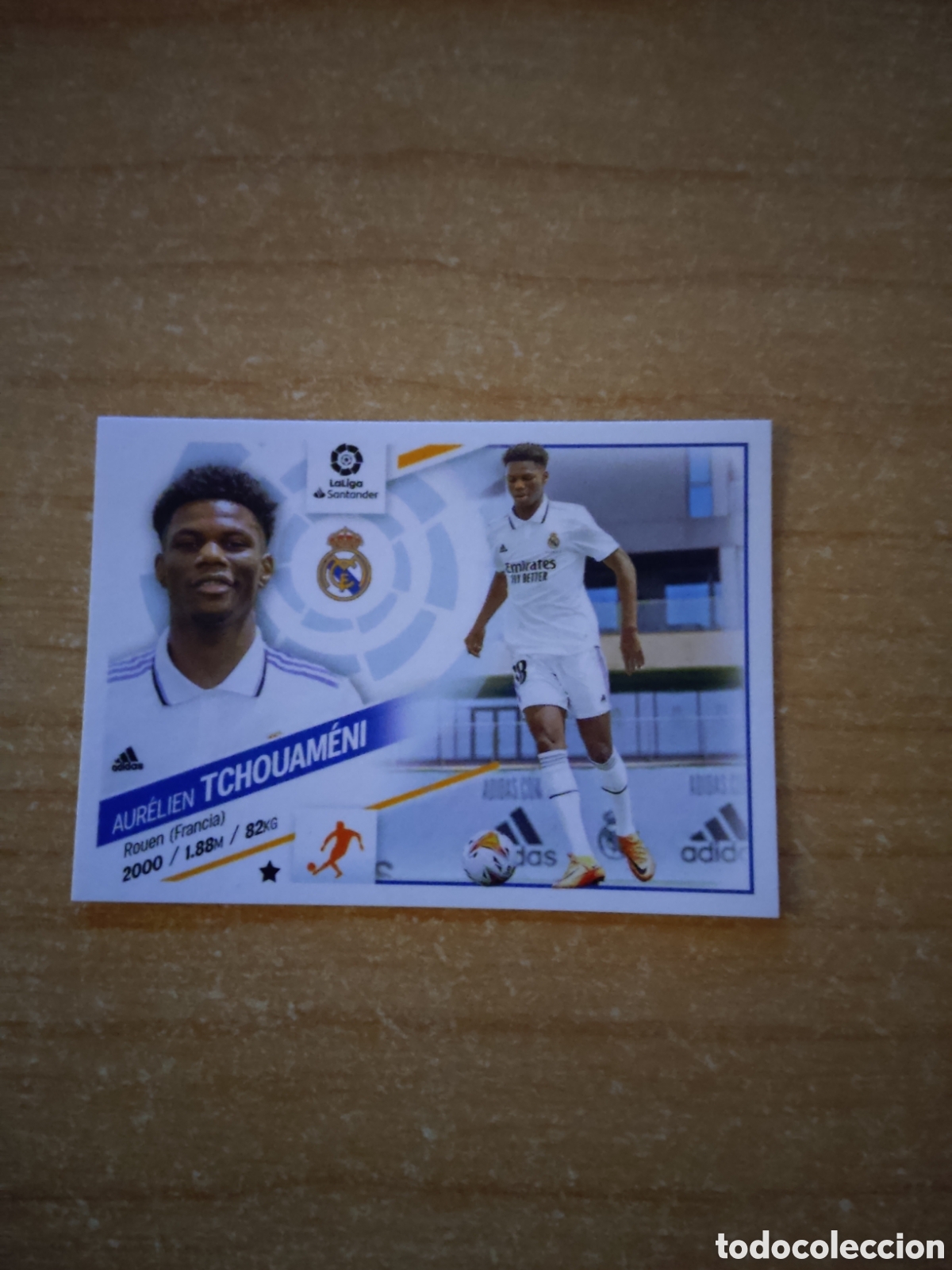 Cromos de f&uacute;tbol: 1 AURELIEN TCHOUAMENI ULTIMO FICHAJE REAL MADRID LIGA ESTE 2022 2023