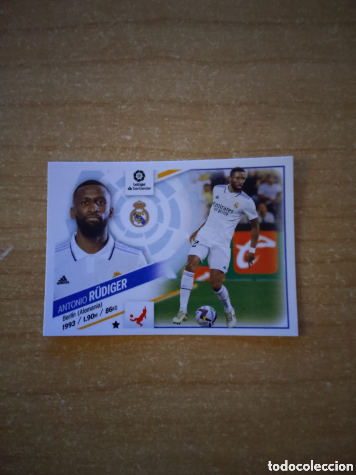 Cromos de f&uacute;tbol: 14 ANTONIO R&Uuml;DIGER REAL MADRID ULTIMO FICHAJE LIGA ESTE 2022 2023