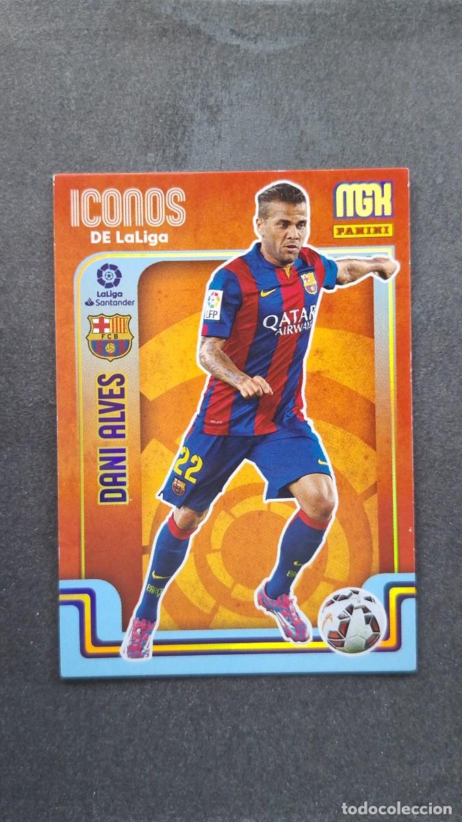 Cromos de f&uacute;tbol: L1 DANI ALVES F. C. BARCELONA ICONOS DE LA LIGA 414 PANINI MEGACRACKS 2021 2022 21 22