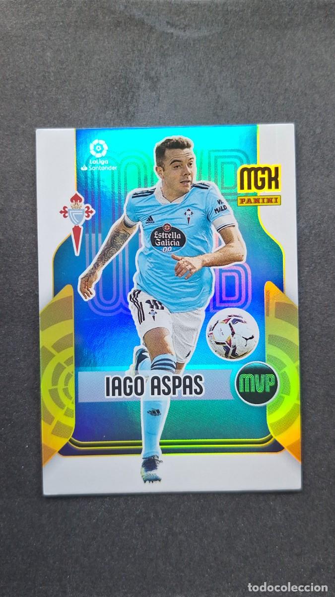 Cromos de f&uacute;tbol: L1 IAGO ASPAS CELTA DE VIGO MVP 366 PANINI MEGACRACKS 2021 2022 21 22