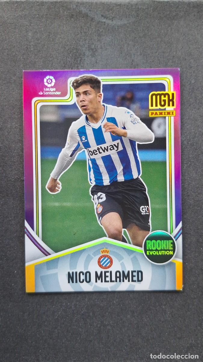 Cromos de f&uacute;tbol: L1 NICO MELAMED R. C. D. ESPA&Ntilde;OL ROOKIE EVOLUTION 398 PANINI MEGACRACKS 2021 2022 21 22