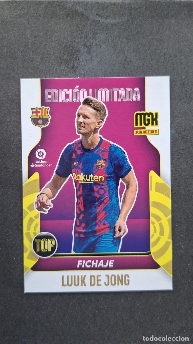 Cromos de f&uacute;tbol: L1 LUUK DE JONG F. C. BARCELONA TOP FICHAJE EDICION LIMITADA PANINI MEGACRACKS 2021 2022 21 22
