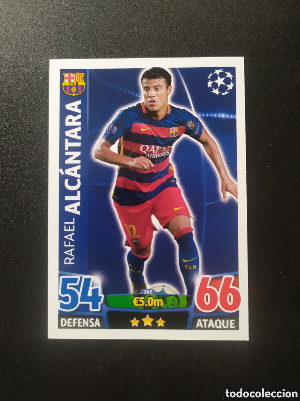 Cromos de f&uacute;tbol: UEFA Champions match attax topps 2015 2016 15 16 Rafinha Alc&aacute;ntara n&deg; 245 Barcelona