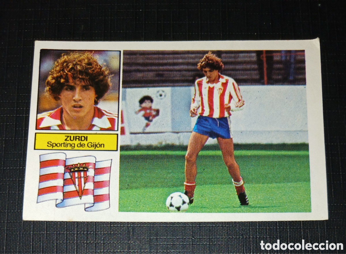 Cromos de f&uacute;tbol: Cromo Zurdi Fichaje Coloca en vez de Abel Sporting de Gij&oacute;n Liga 82 83 1982 1983 Ed. Este Sin pegar