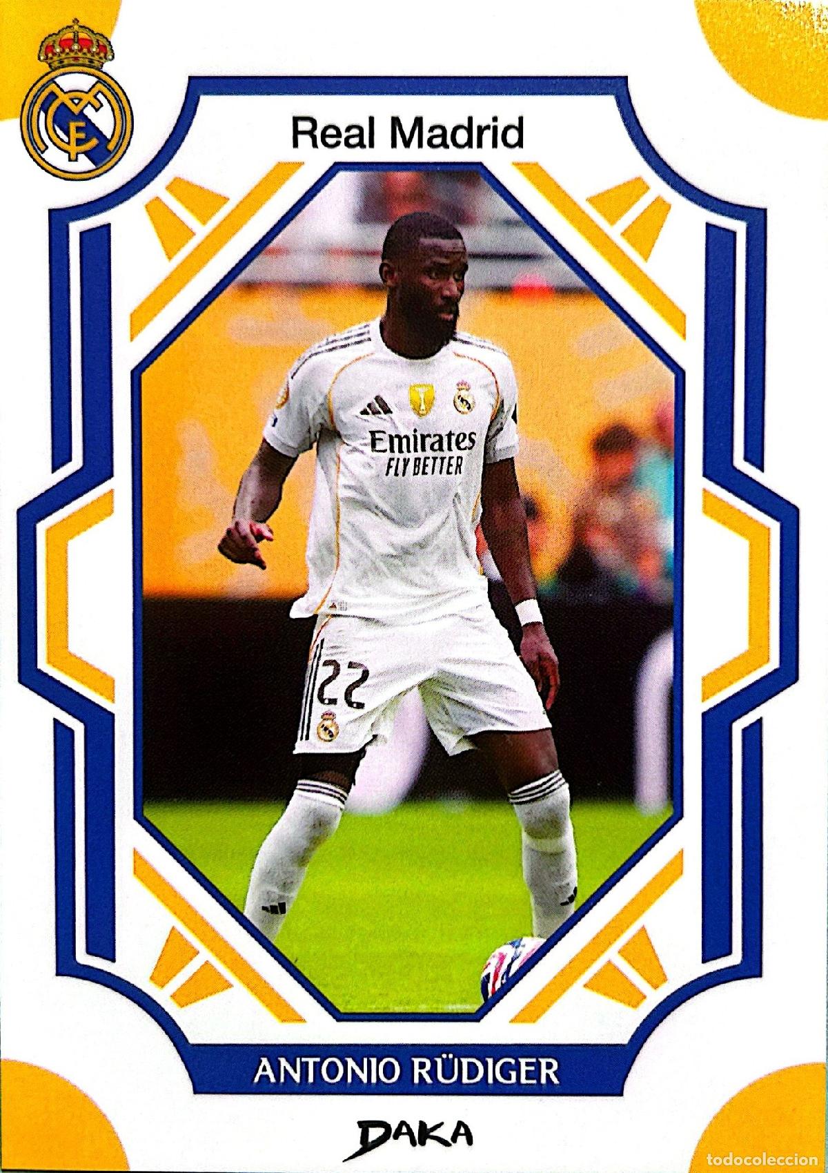 Cromos de f&uacute;tbol: Cromo Antonio Rudiger Real Madrid C.F. Daka Top Audience 2025-2026