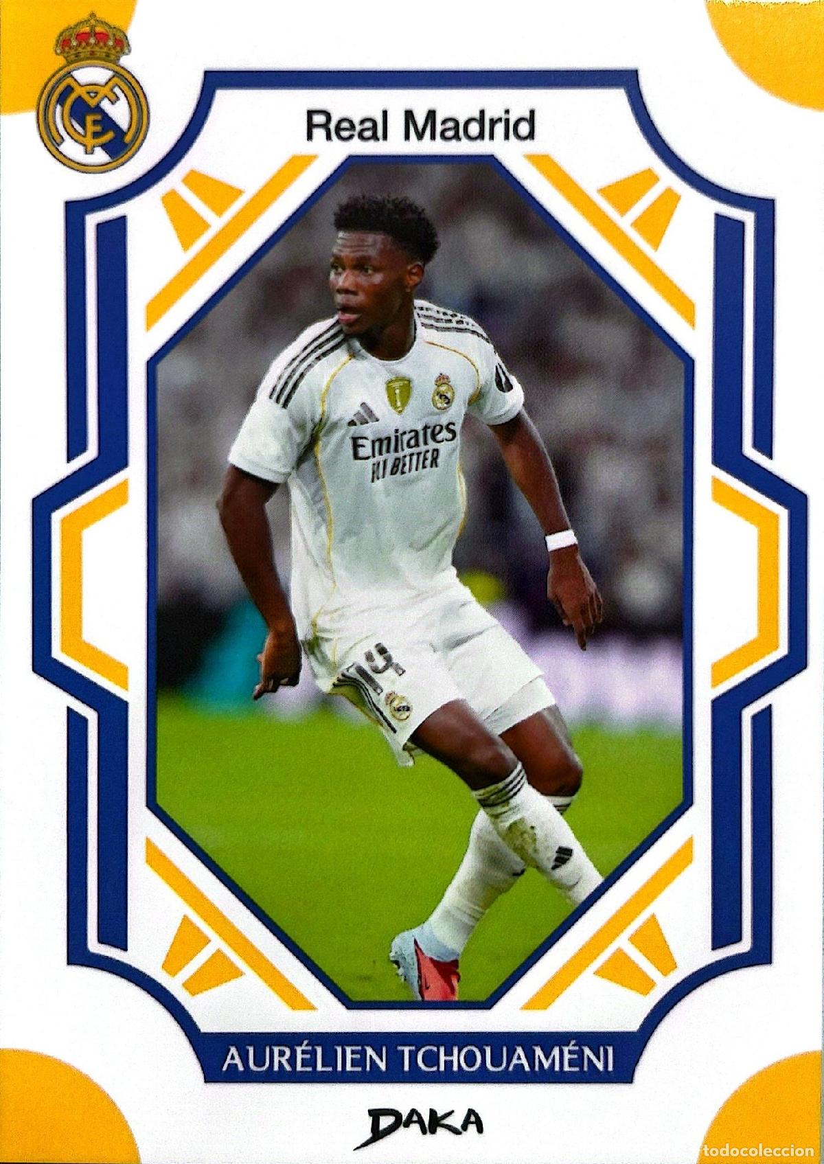 Cromos de f&uacute;tbol: Cromo Tchouam&eacute;ni Real Madrid C.F. Daka Top Audience 2025-2026
