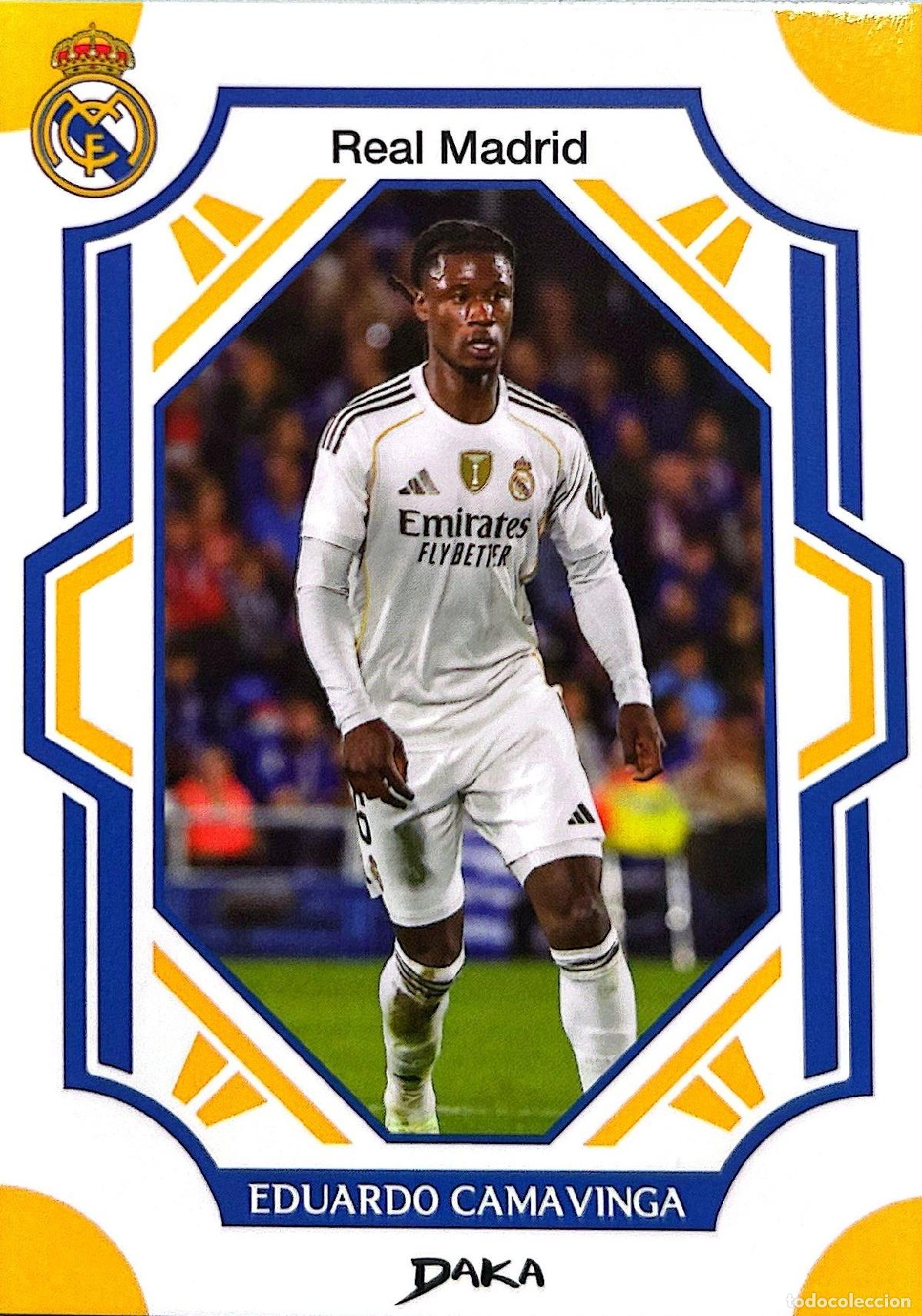 Cromos de f&uacute;tbol: Cromo Eduardo Camavinga Real Madrid C.F. Daka Top Audience 2025-2026