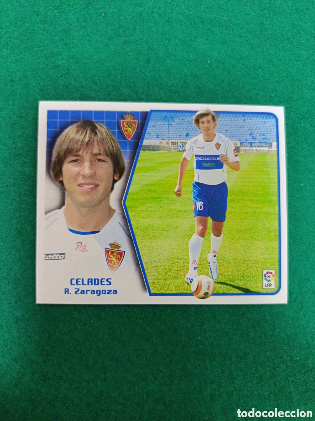 Cromos de f&uacute;tbol: Cromo Celades liga 2005 2006, ed este. Coloca Zaragoza