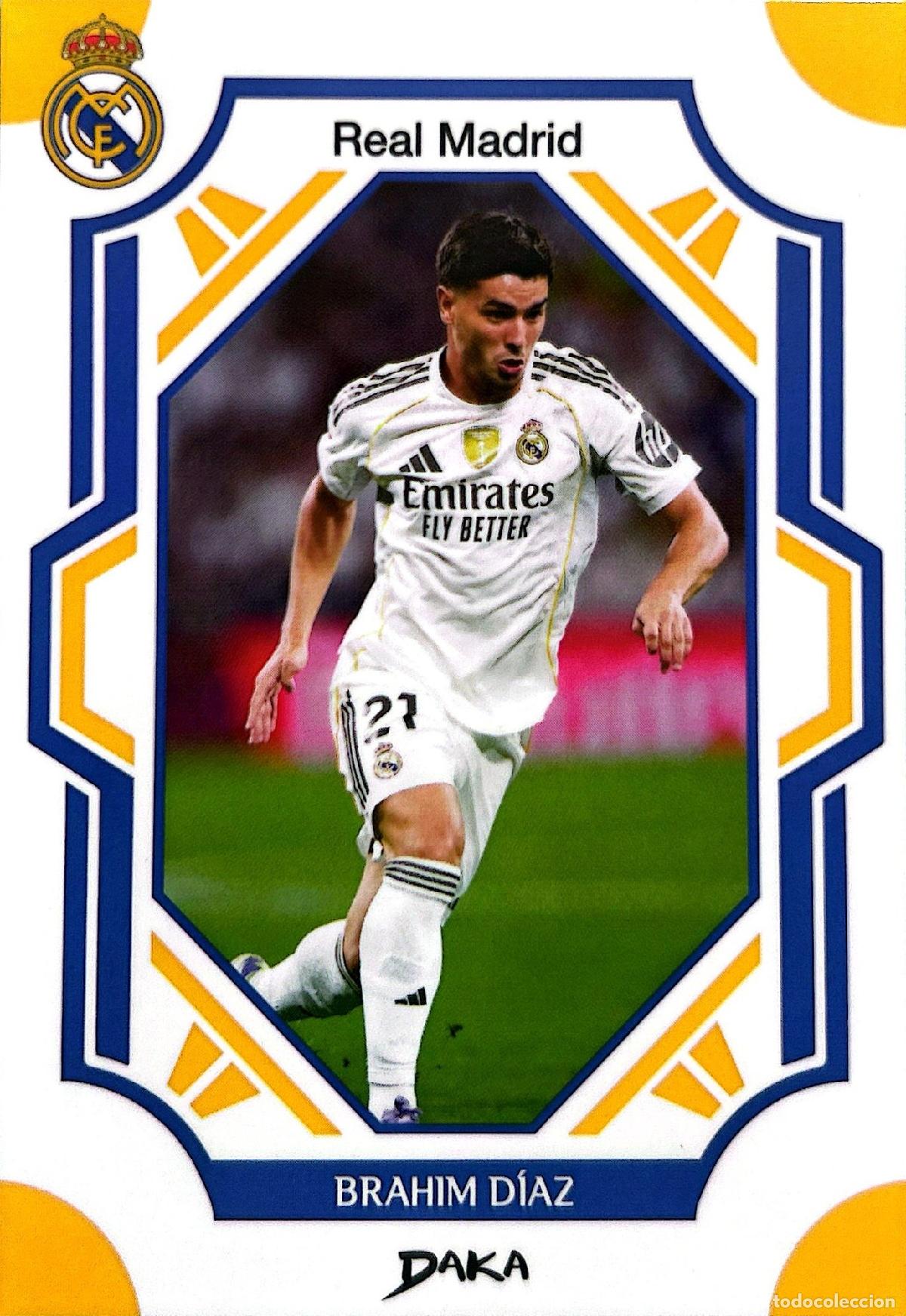 Cromos de f&uacute;tbol: Cromo Brahim D&iacute;az Real Madrid C.F. Daka Top Audience 2025-2026