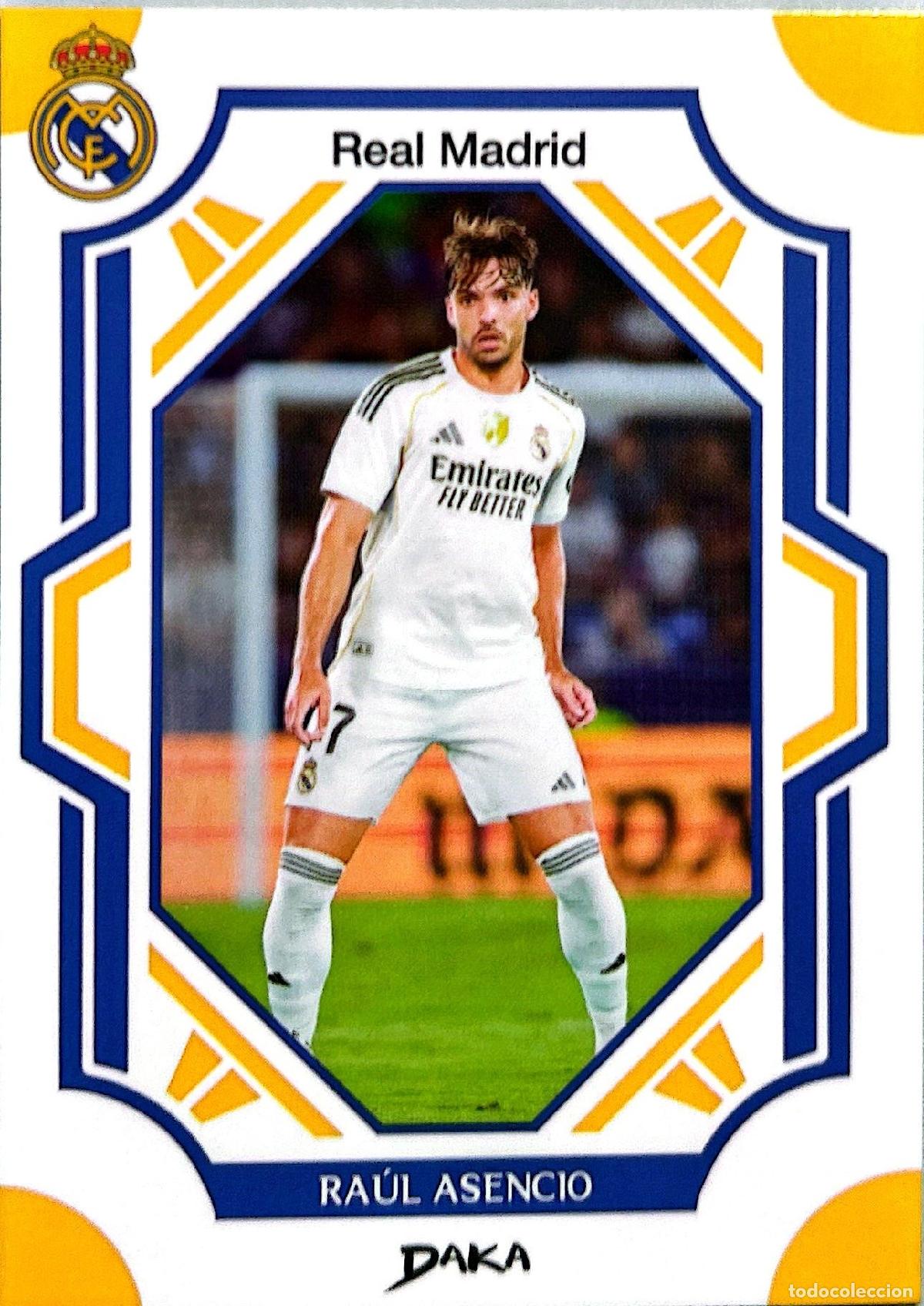 Cromos de f&uacute;tbol: Cromo Ra&uacute;l Asencio Real Madrid C.F. Daka Top Audience 2025-2026