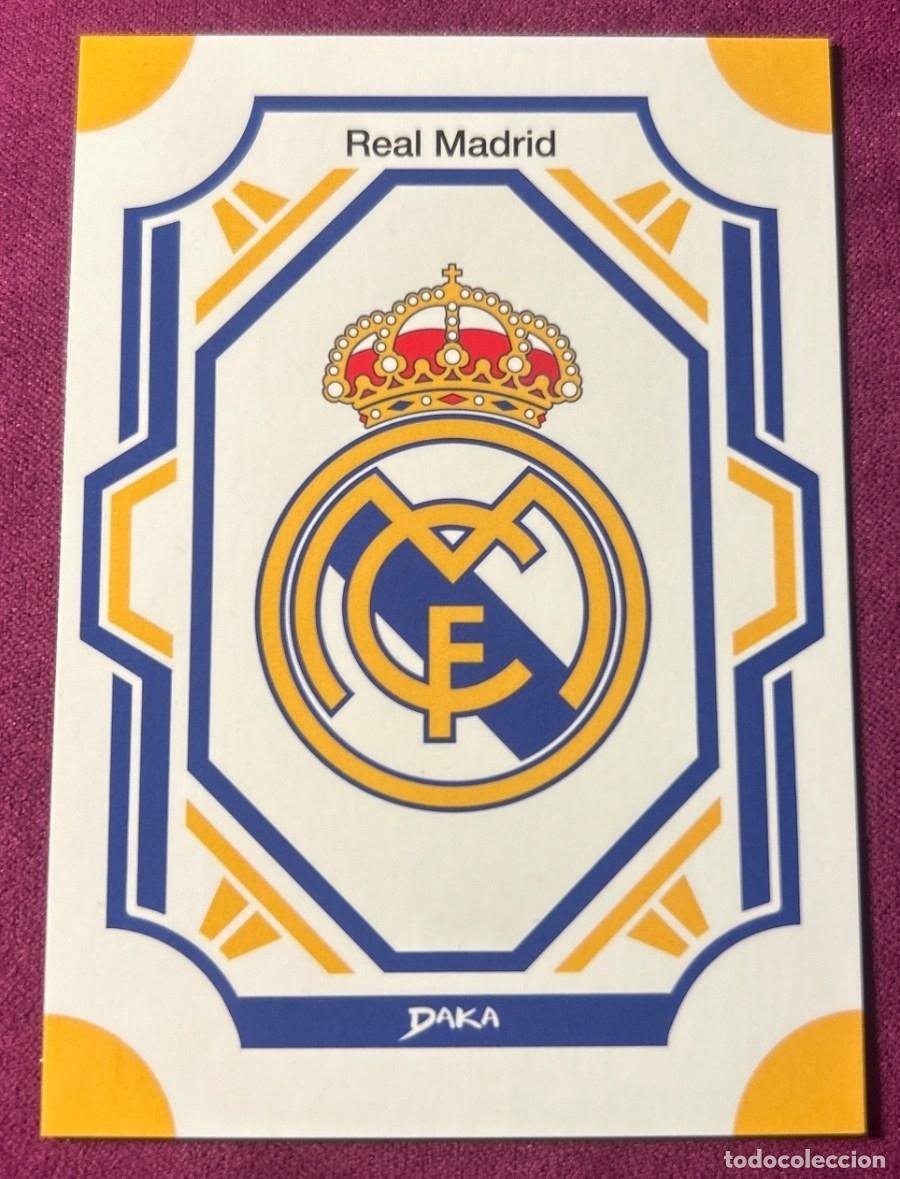 Cromos de f&uacute;tbol: Cromo Escudo Real Madrid C.F. Daka Top Audience 2025-2026