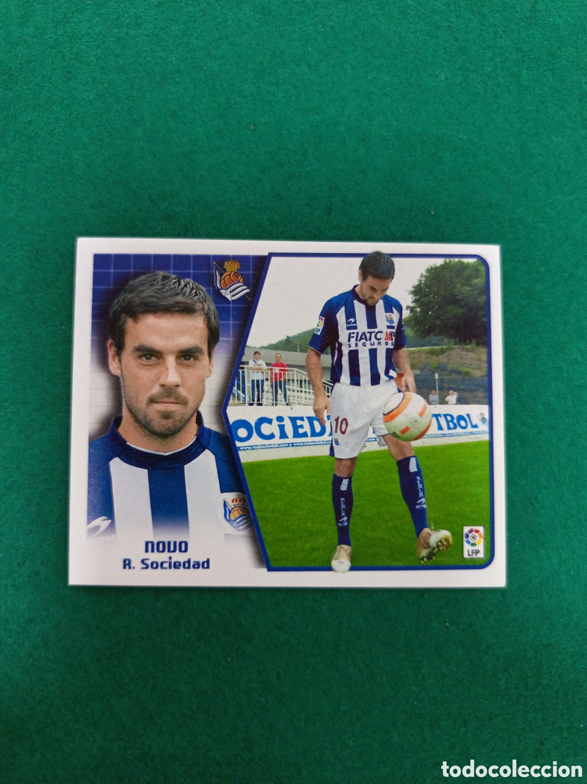 Cromos de f&uacute;tbol: Cromo Novo sin pegar. Coloca liga 2005 2006. Real sociedad