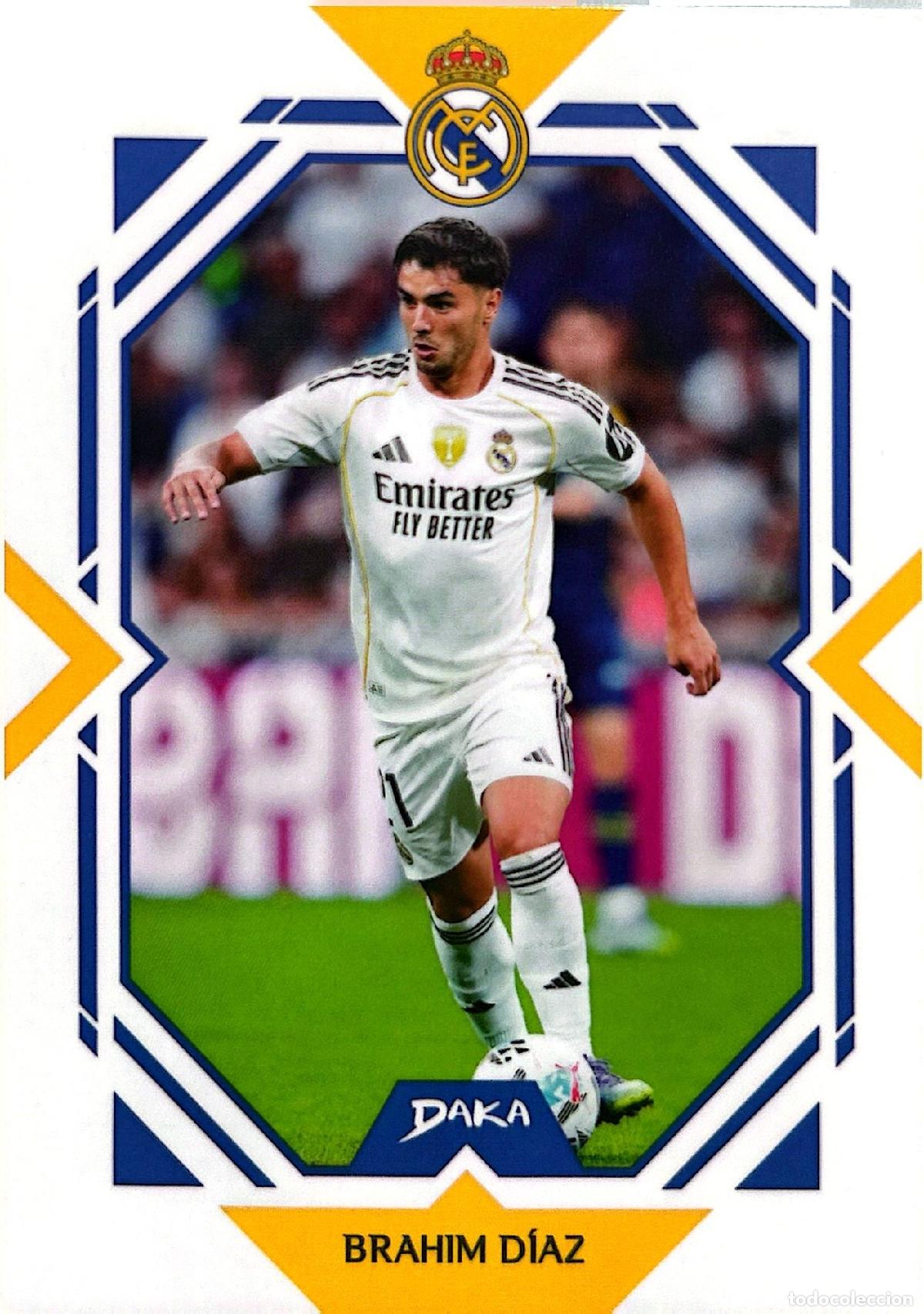 Cromos de f&uacute;tbol: Cromo Brahim D&iacute;az Real Madrid C.F. Daka Top Audience 2025-2026