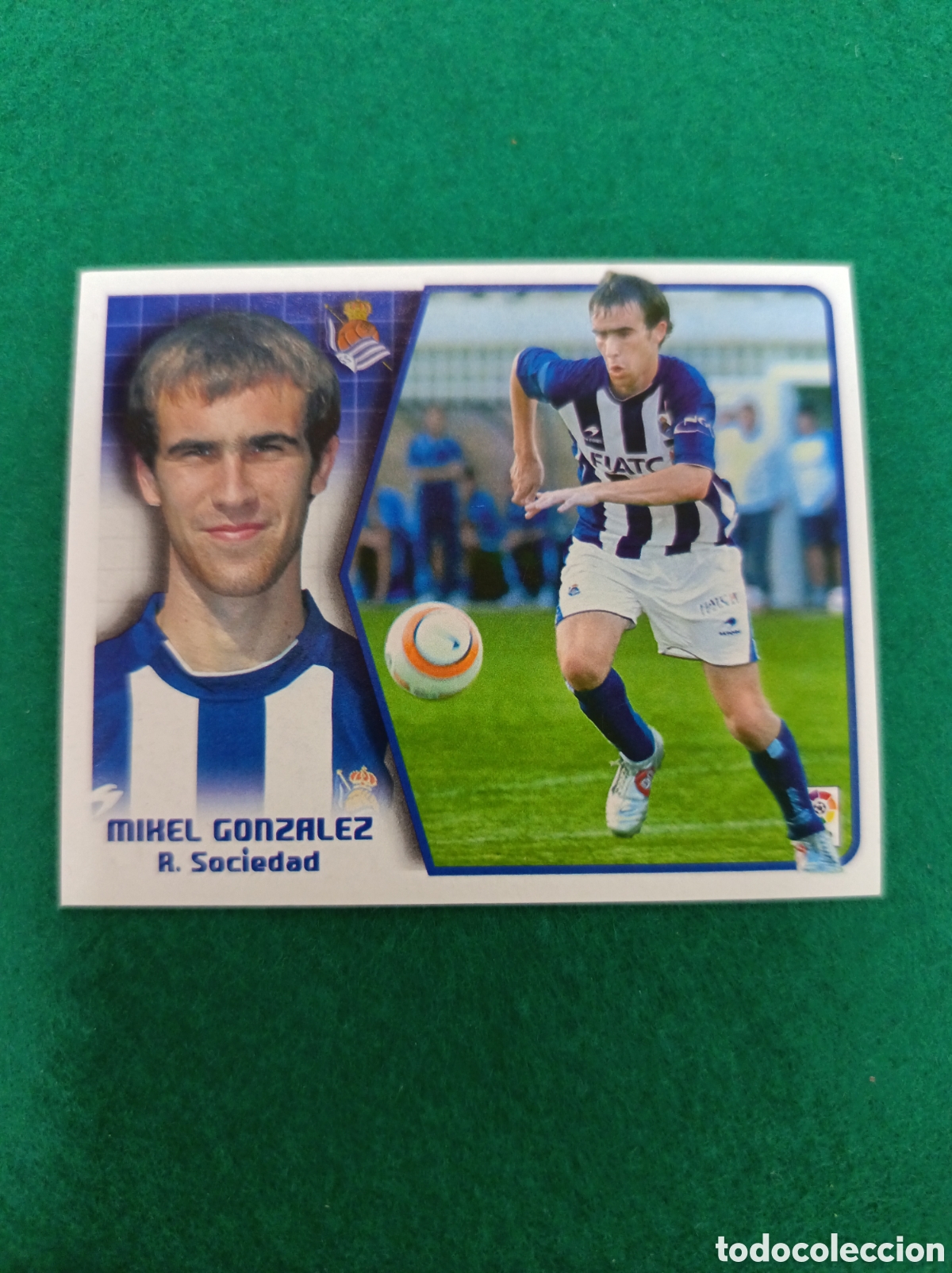 Cromos de f&uacute;tbol: Cromo Mikel Gonz&aacute;lez, liga 2005 2006 sin pegar. Real sociedad. Coloca