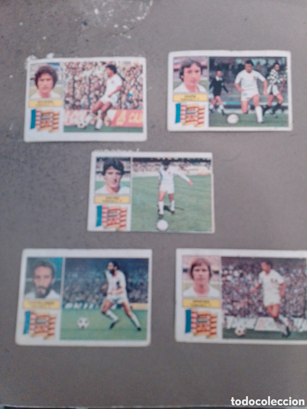 Cromos de f&uacute;tbol: LOTE GANGA 5 CROMOS VALENCIA 1982-83 ESTE DESPEGADOS