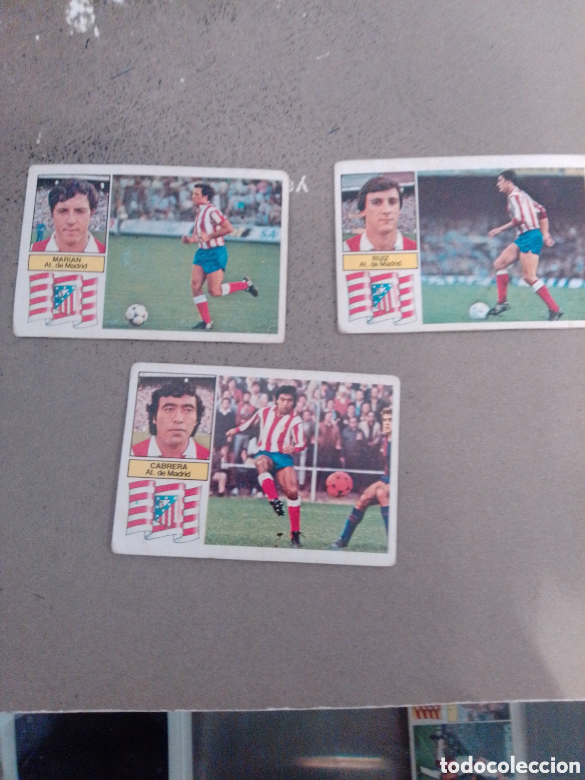 Cromos de f&uacute;tbol: LOTE GANGA 3 CROMOS ATLETICO DE MADRID 1982-83 ESTE DESPEGADOS