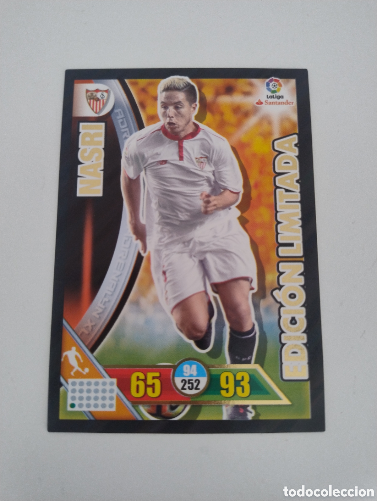 Cromos de f&uacute;tbol: Nasri - Sevilla - Adrenalyn XL Liga 2016 - 2017 Edici&oacute;n Limitada