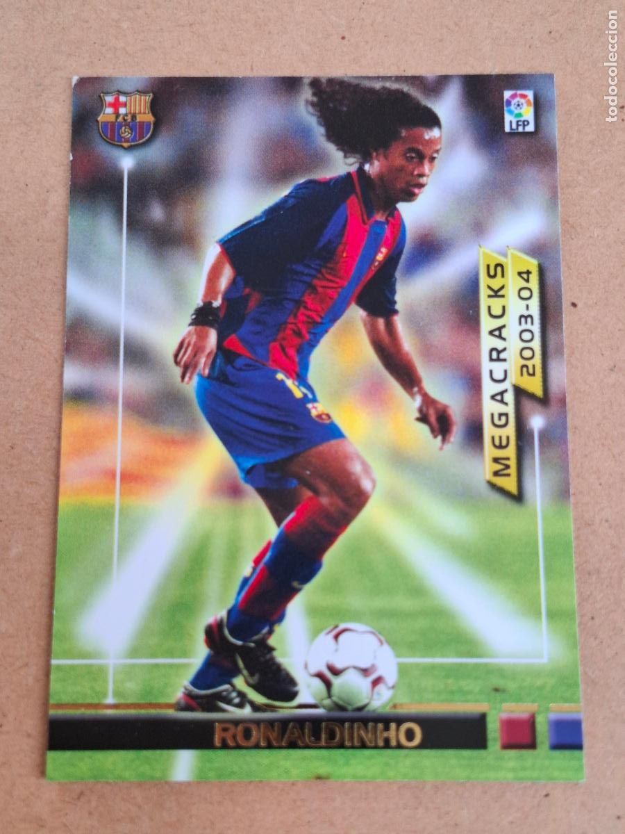 Cromos de f&uacute;tbol: MEGAFICHAS 2003 2004 03 04 - PANINI - 374 BIS RONALDINHO - FC. BARCELONA (CM)
