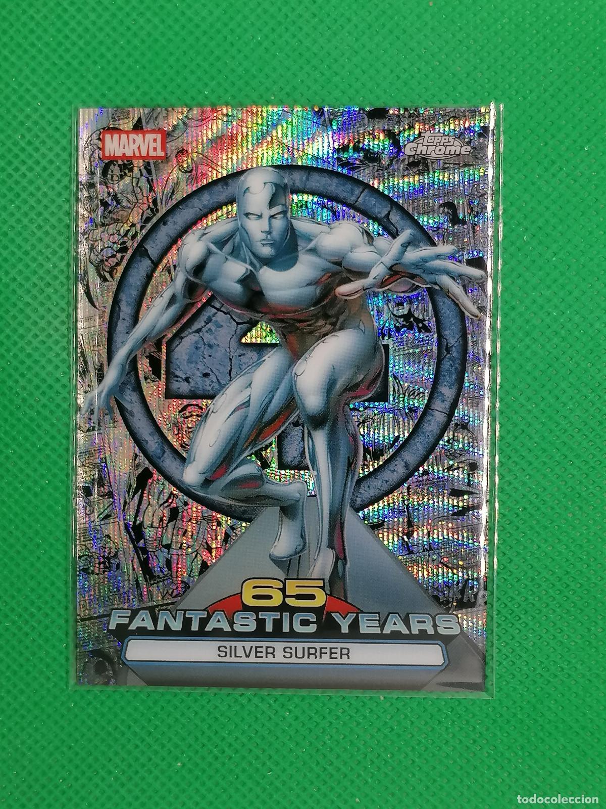 Football Stickers: FY-07 SILVER SURFER 65 FANTASTIC YEARS ⚽ TOPPS CHROME MARVEL 2026 ⚽