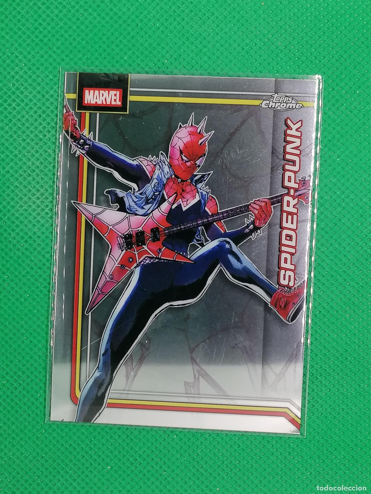 Cromos de f&uacute;tbol: 166 SPIDER - PUNK BASE CARD ⚽ TOPPS CHROME MARVEL 2026 ⚽