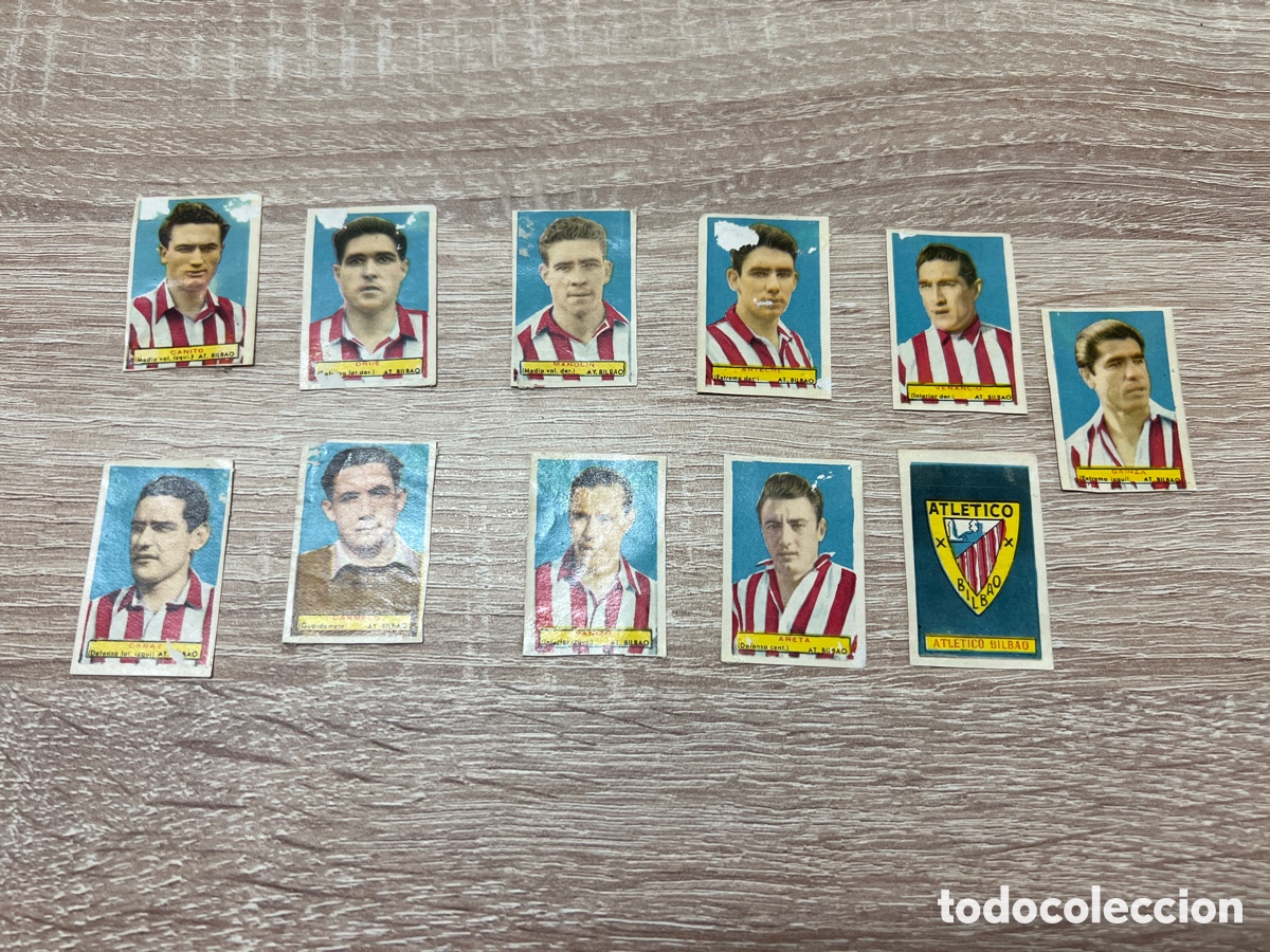 Cromos de f&uacute;tbol: 1953 ATH Bilbao lote de 11 cromos Bruguera campeones