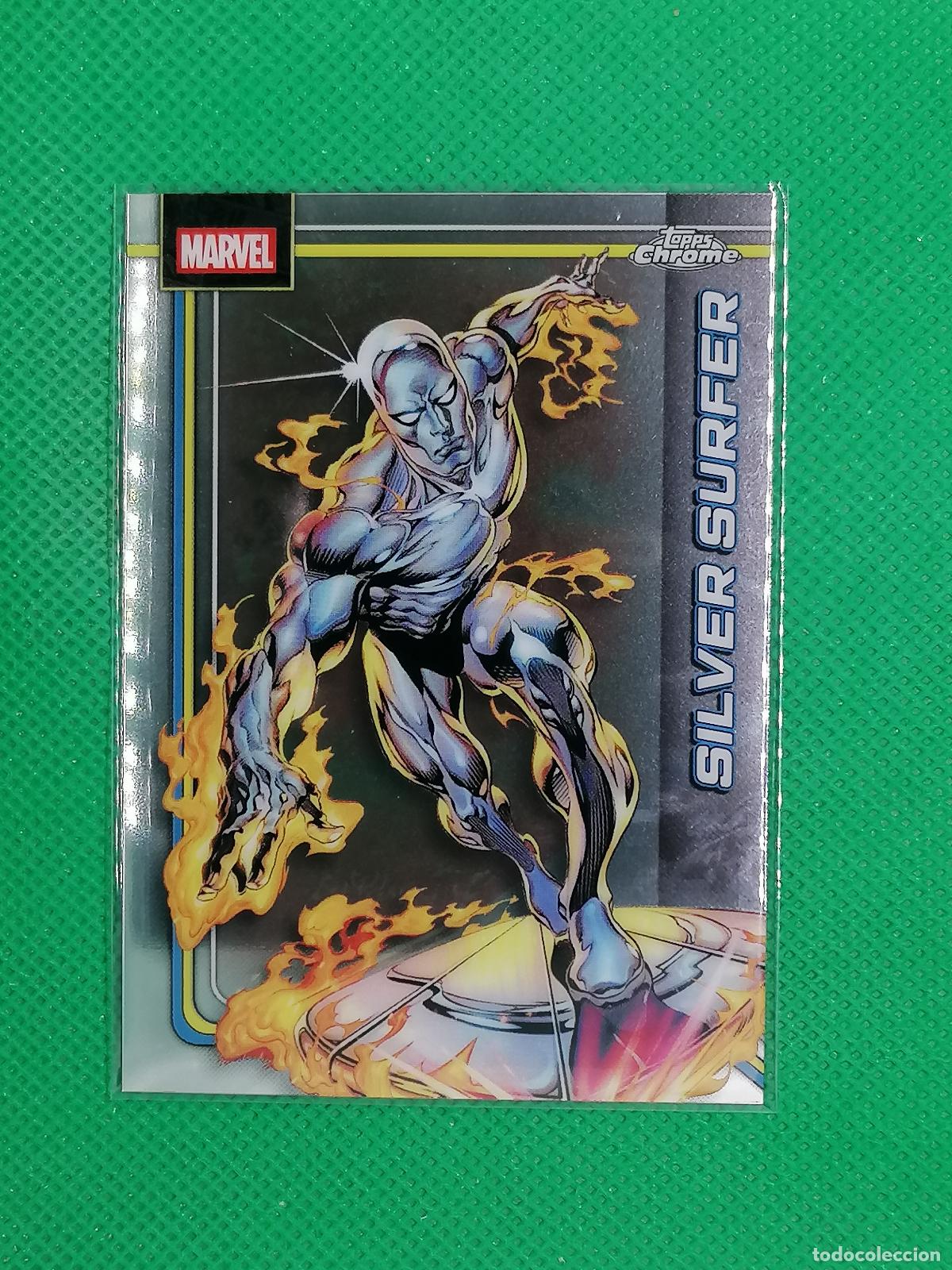 Cromos de f&uacute;tbol: 157 SILVER SURFER BASE CARD ⚽ TOPPS CHROME MARVEL 2026 ⚽
