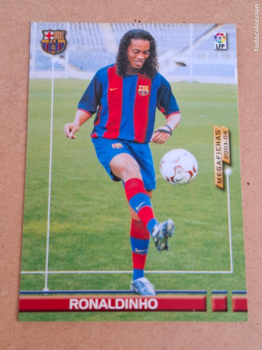 Cromos de f&uacute;tbol: MEGAFICHAS 2003 2004 03 04 - PANINI - 449 RONALDINHO ( ROOKIE ) - FC. BARCELONA (CM)