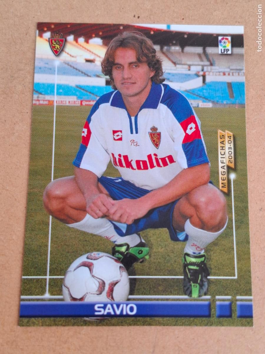 Cromos de f&uacute;tbol: MEGAFICHAS 2003 2004 03 04 - PANINI - 456 SAVIO - REAL ZARAGOZA (CM)