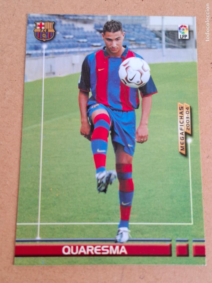 Cromos de f&uacute;tbol: MEGAFICHAS 2003 2004 03 04 - PANINI - 444 QUARESMA - FC. BARCELONA (CM)