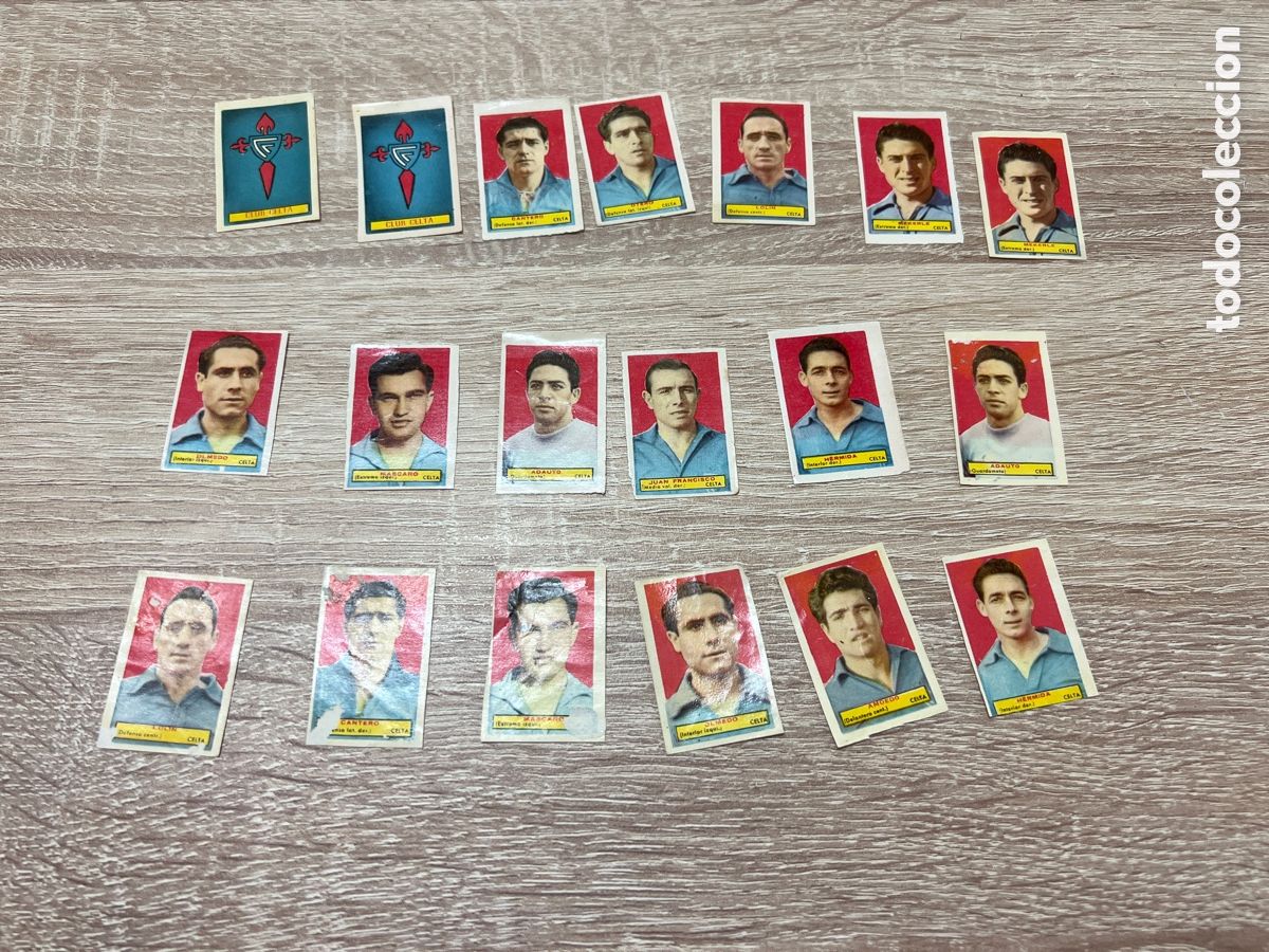 Figurine di Calcio: 1953 CELTA DE VIGO LOTE 19 CROMOS BRUGUERA SIN PEGAR