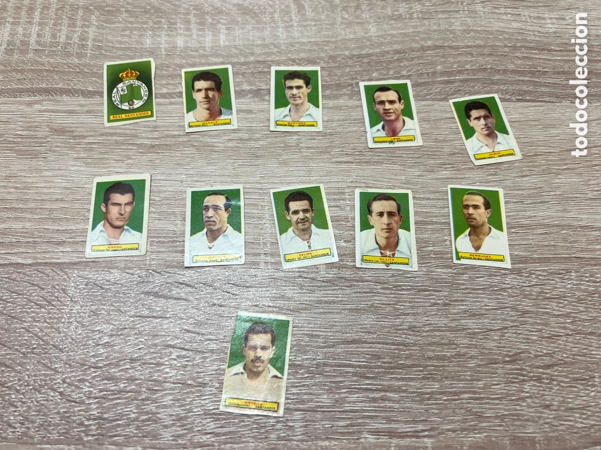 Figurine di Calcio: 1953 RACING SANTANDER LOTE 11 CROMOS BRUGUERA SIN PEGAR