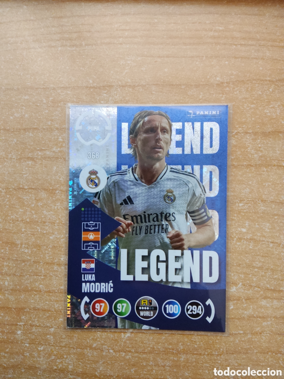 Cromos de f&uacute;tbol: 368 LUKA MODRIC REAL MADRID LEGEND MUNDIAL DE CLUBES ADRENALYN 2025