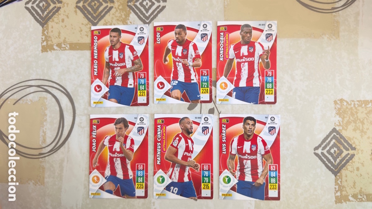 Cromos de f&uacute;tbol: Lote L047: Cromos de futbol Adrenalyn XL 21/22 &ldquo;Atl&eacute;tico de Madrid&rdquo;